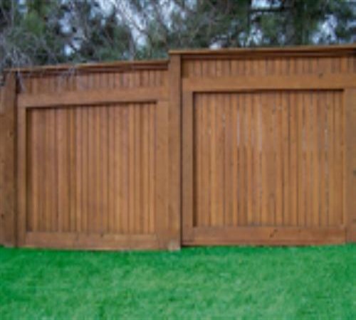 Privacy Wood Fence Capped